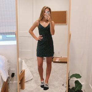 Brandy Melville Green Floral Dress
